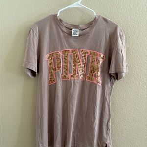 PINK Sequin Logo T-Shirt